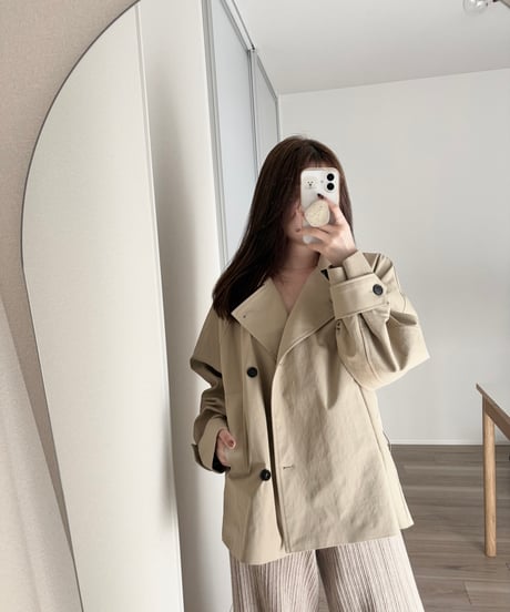 2way short trench coat