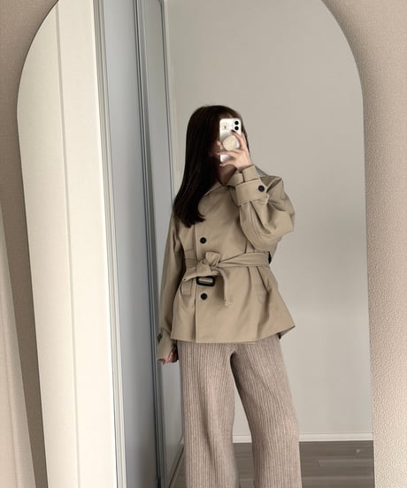 2way short trench coat