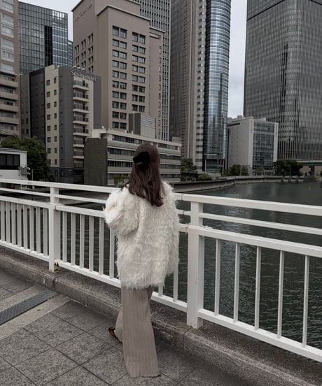 shaggy fur cardigan