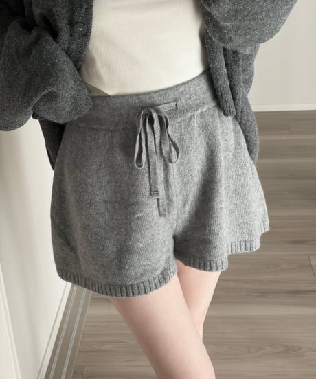 ribbon knit short pants