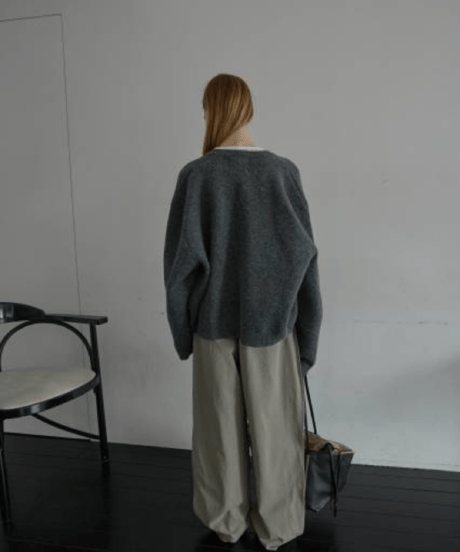 volume knit cardigan