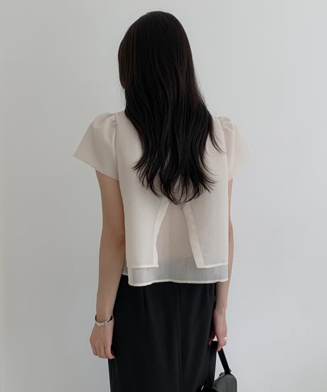 sheer cape blouse
