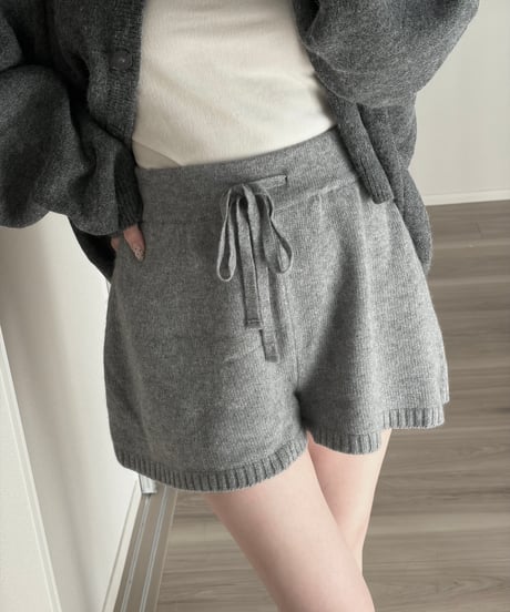 ribbon knit short pants