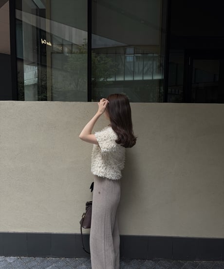 rib knit wide pants
