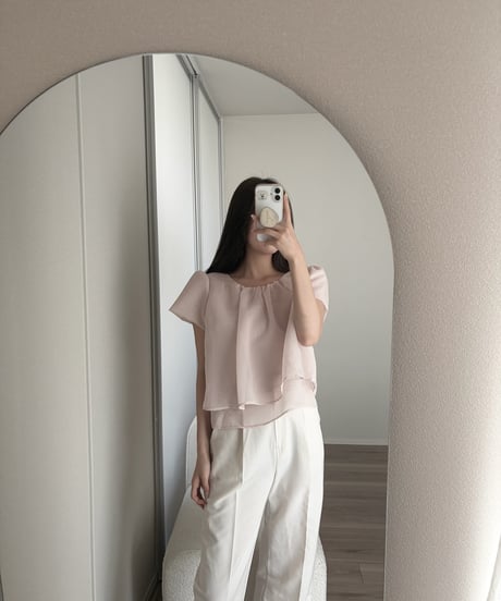sheer cape blouse