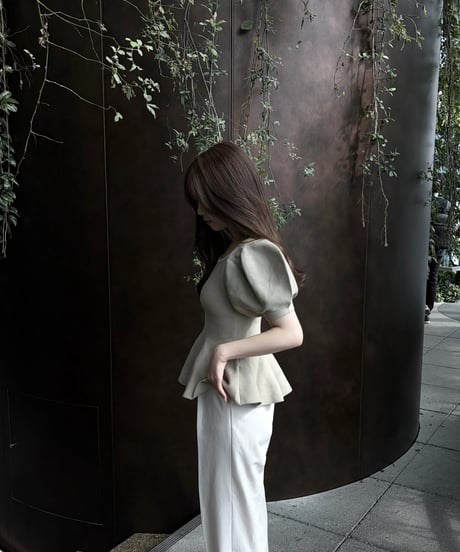 flared puff knit