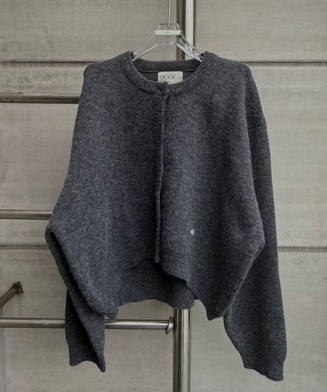 volume knit cardigan