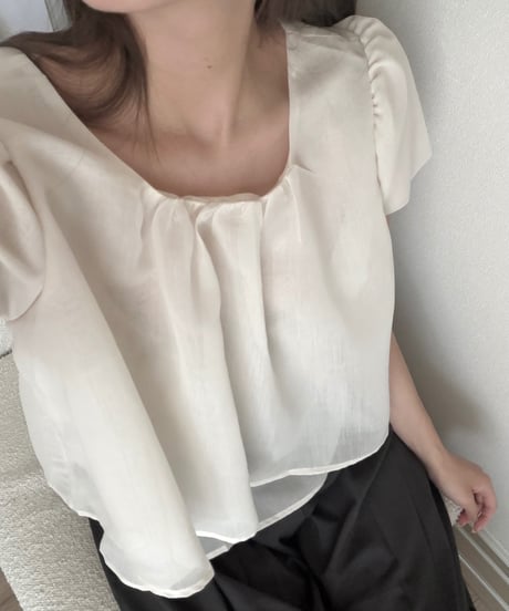 sheer cape blouse