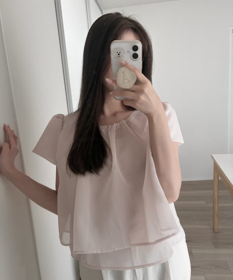sheer cape blouse