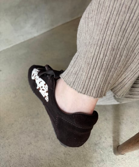 cow pattern suede shoes