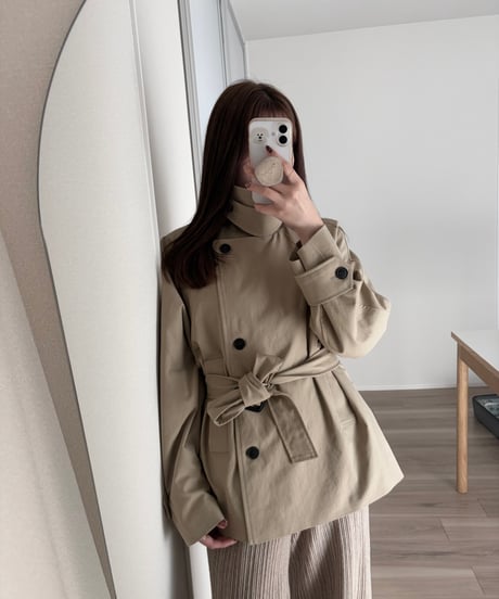 2way short trench coat