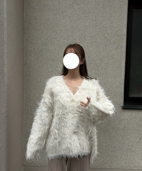 shaggy fur cardigan