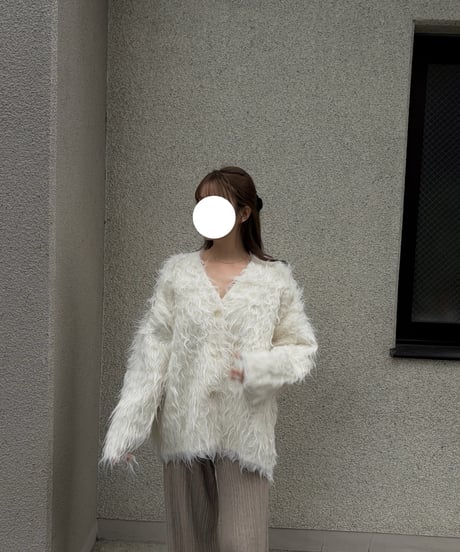 shaggy fur cardigan