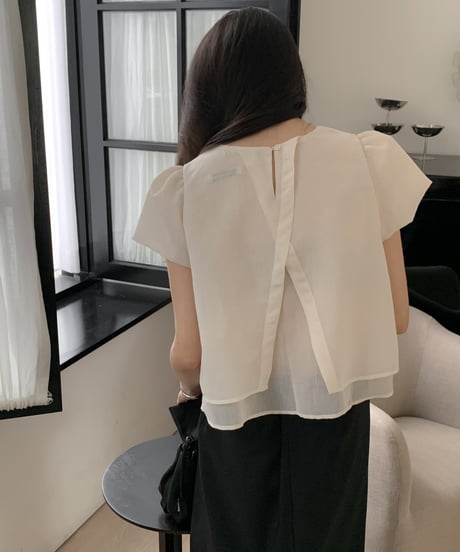 sheer cape blouse