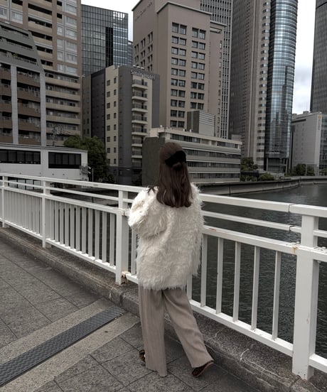 shaggy fur cardigan