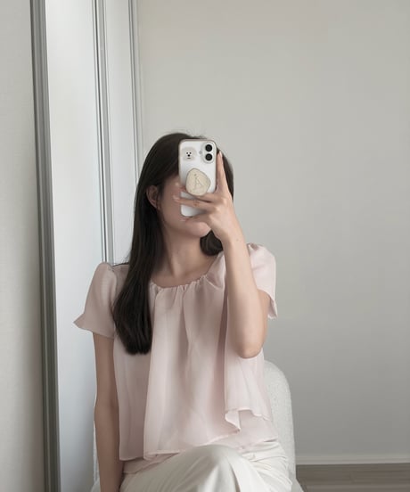 sheer cape blouse