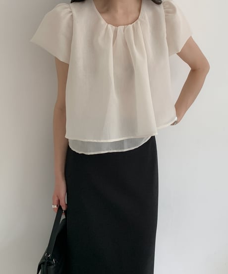 sheer cape blouse