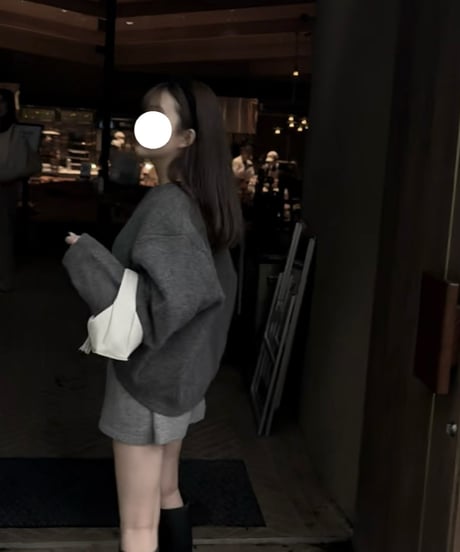 volume knit cardigan