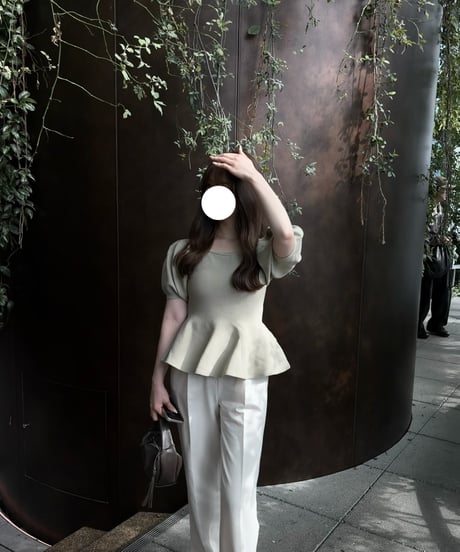 flared puff knit