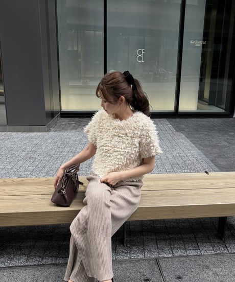fluffy boa tops