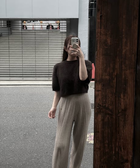 wool touch knit tops