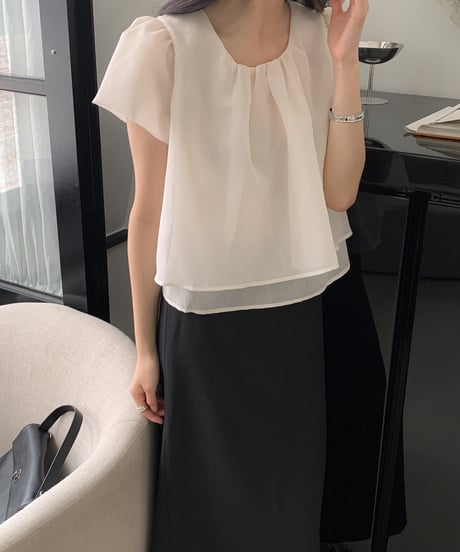 sheer cape blouse