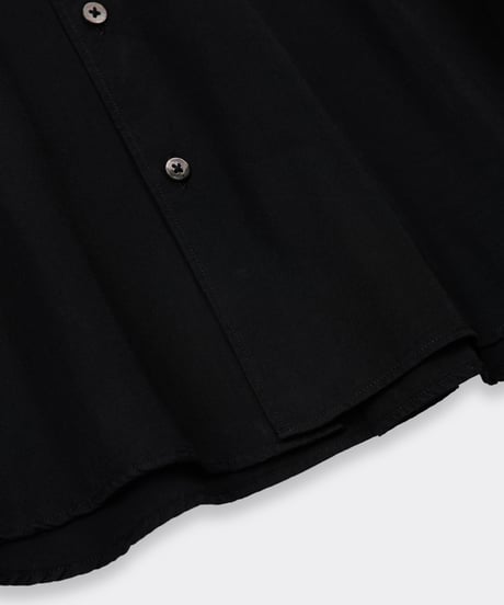 100/2 Poplin / Stand collar Shirt - Black sizeXS