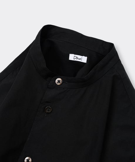 100/2 Poplin / Stand collar Shirt - Black sizeXS