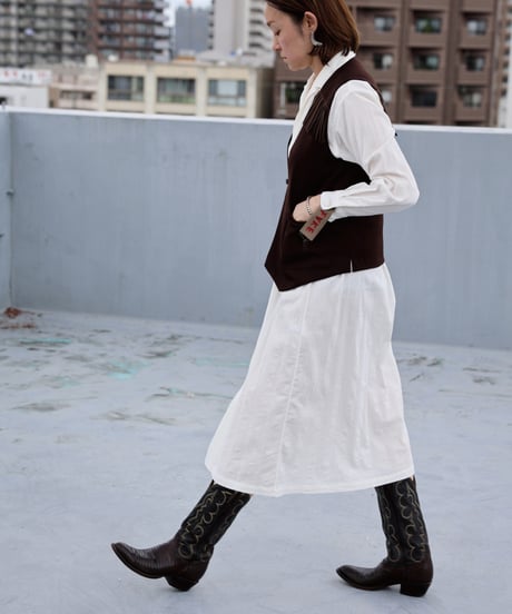 Dobby Lace stripe / Open collar shirts onepiece