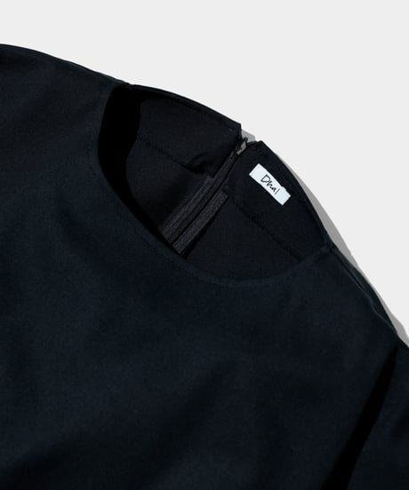 Dhal / 2/72 Wool Gaba Gather Onepiece  BLACK