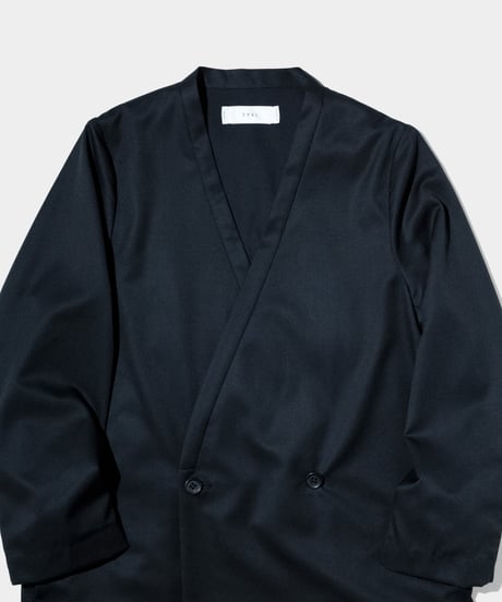 2/72 Wool Gaba  Shop Coat  BLACK