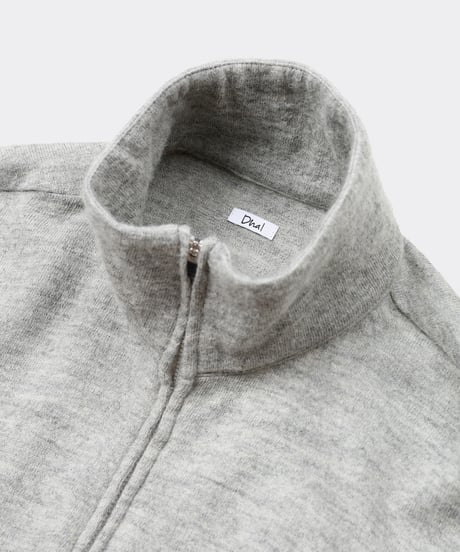 Shetland Cotton Heather / Knit Zip Pullover Gray