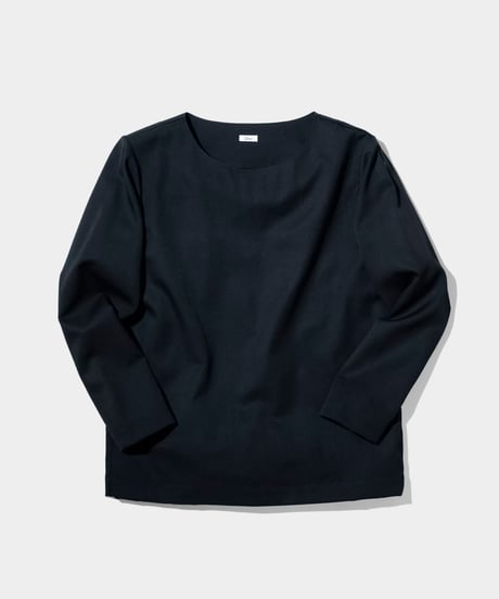 Dhal / 2/72 Wool Gaba Crew Shirt  BLACK