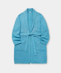 WOOL NEP KNIT / KNIT ROBE / turquoise