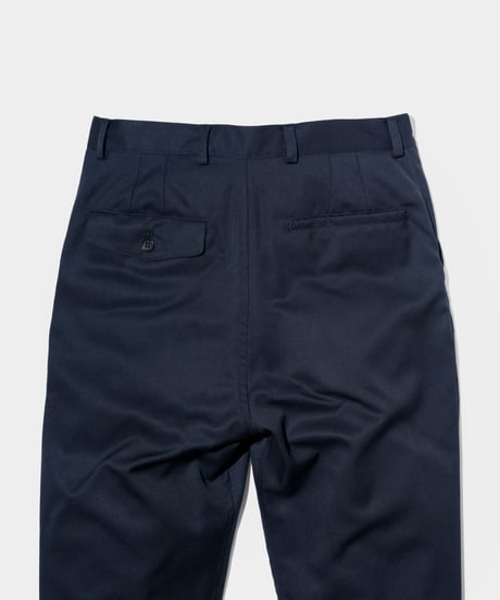 2/72 Wool Gaba slim Pants  NAVY