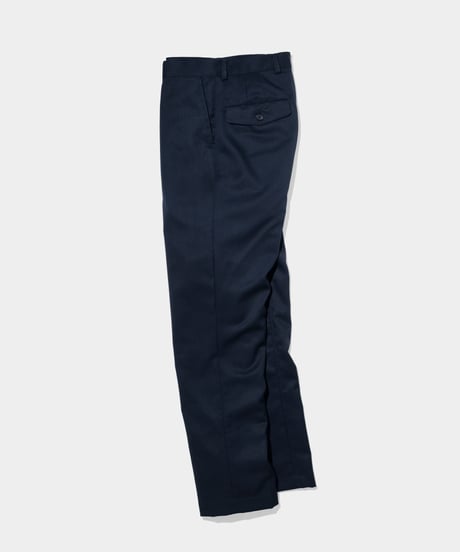 2/72 Wool Gaba slim Pants  NAVY
