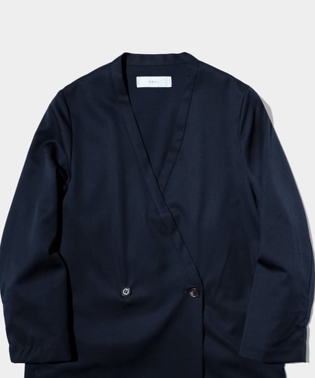 2/72 Wool Gaba  Shop Coat  NAVY