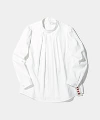 Dobby Lace stripe / Tuck Stand Blouse