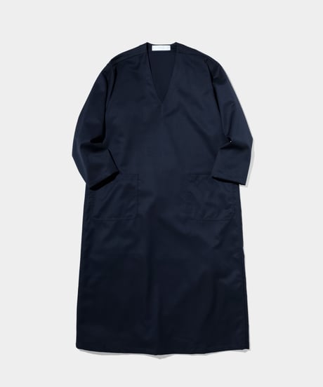 2/72 Wool Gaba V neck Onepiece  NAVY