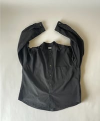 100/2 Poplin / Stand collar Shirt - Black sizeXS