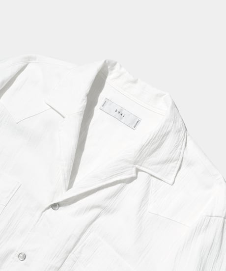 Dobby Lace stripe / Open collar Western shirts