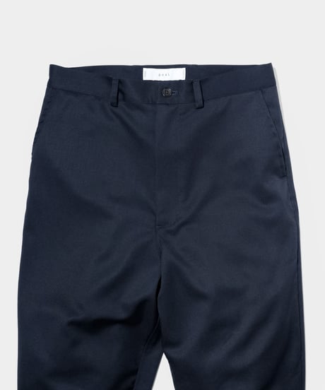 2/72 Wool Gaba slim Pants  NAVY