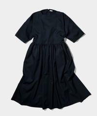 Dhal / 2/72 Wool Gaba Gather Onepiece  BLACK