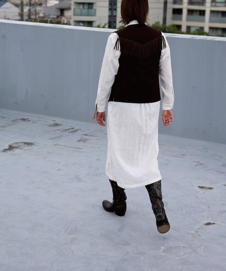 Dobby Lace stripe / Open collar shirts onepiece
