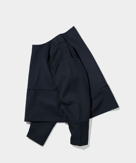 Dhal / 2/72 Wool Gaba Crew Shirt Pico BLACK