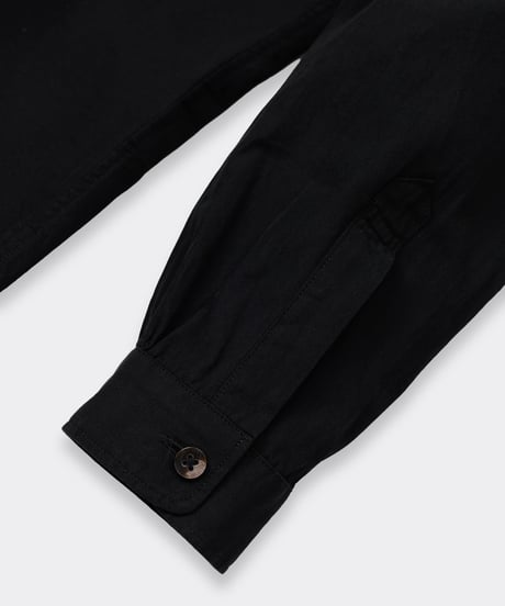 100/2 Poplin / Stand collar Shirt - Black sizeXS