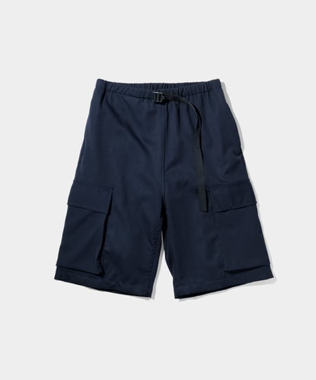Dhal / 2/72 Wool Gaba Cargo Easy Shorts  NAVY