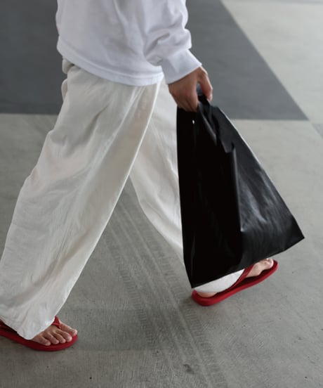 Washed Foil Fake Leather Cotton  / Shopping Bag