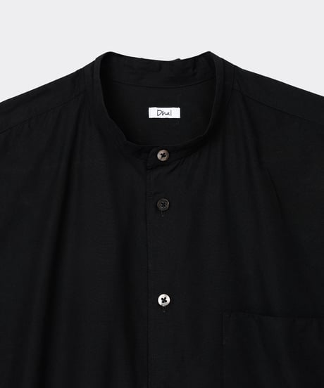 100/2 Poplin / Stand collar Shirt - Black sizeXS