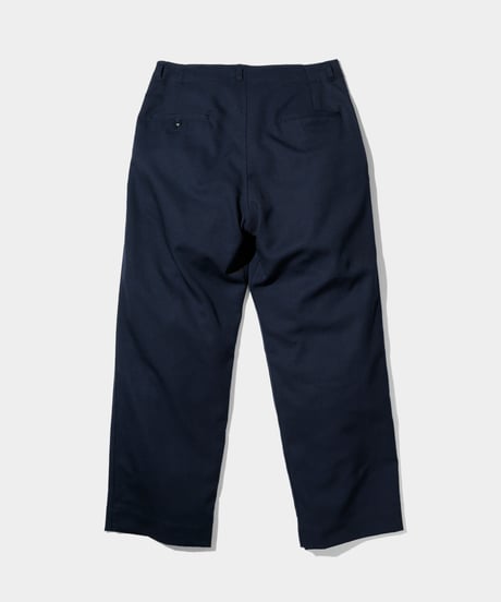 Dhal /  2/72 Wool Gaba Chino Pants  NAVY